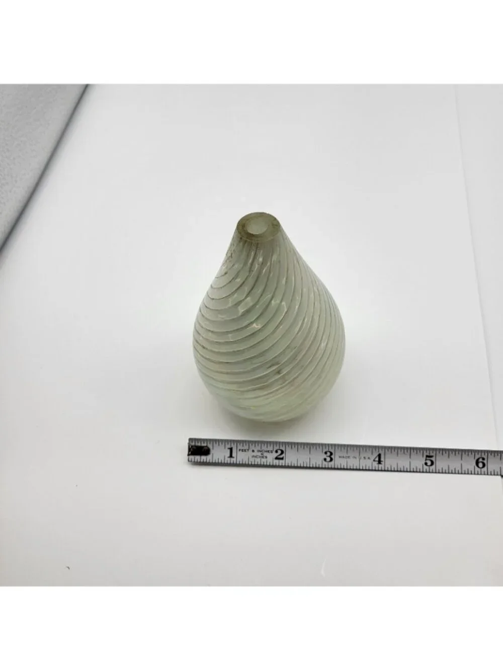 Fun Vintage Swirl Glass Iridescent bud vase oil lamp bottle
